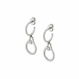 MICHAEL M Earrings 14K White Gold Mini Signature MM Tetra Earring ER374