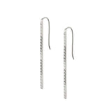 MICHAEL M Earrings 14K White Gold Pavé Foundation Bar Earring ER370WG