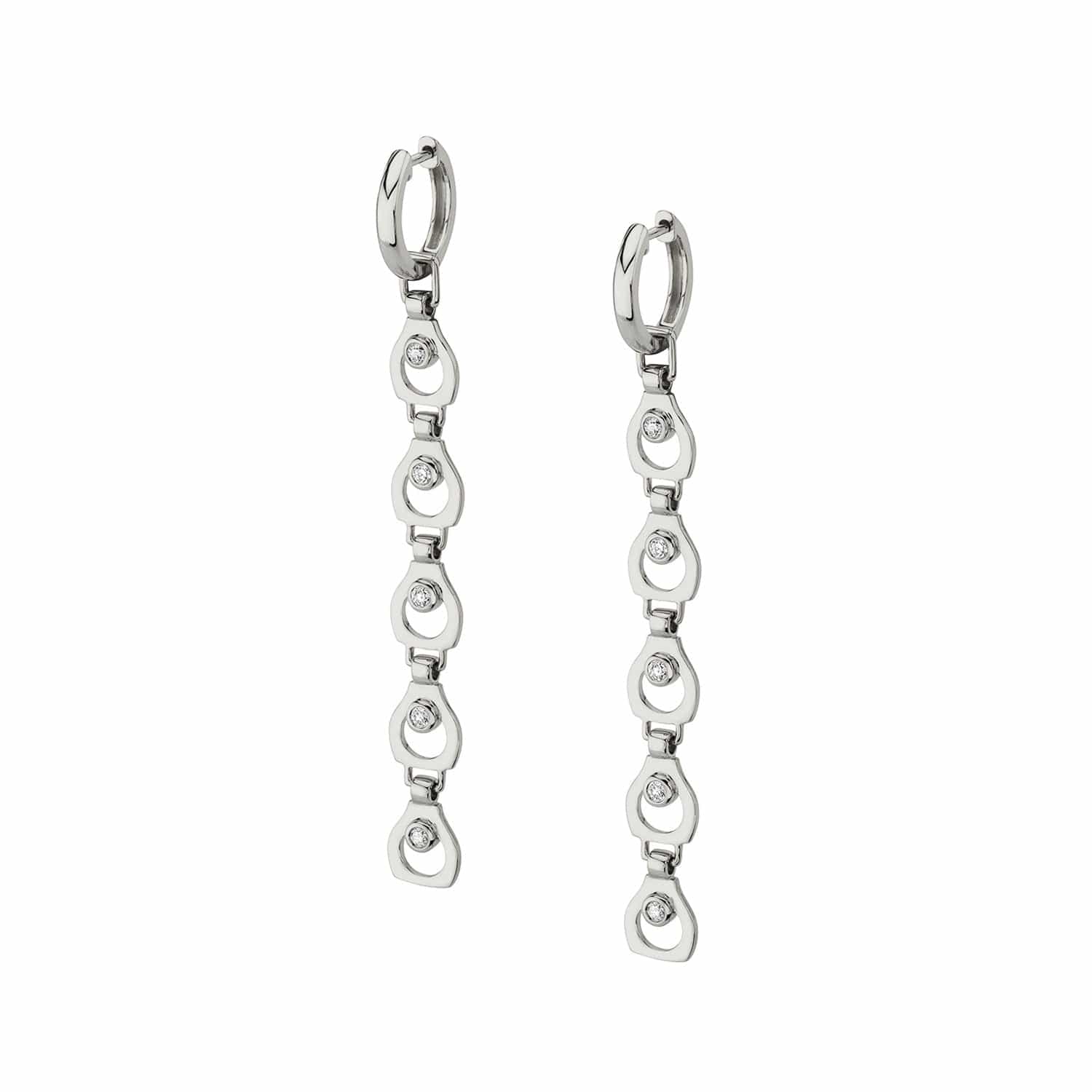 MICHAEL M Earrings 14K White Gold Signature Drop Earrings ER433WG
