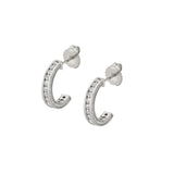 MICHAEL M Earrings 14K White Gold Stella Huggie ER446