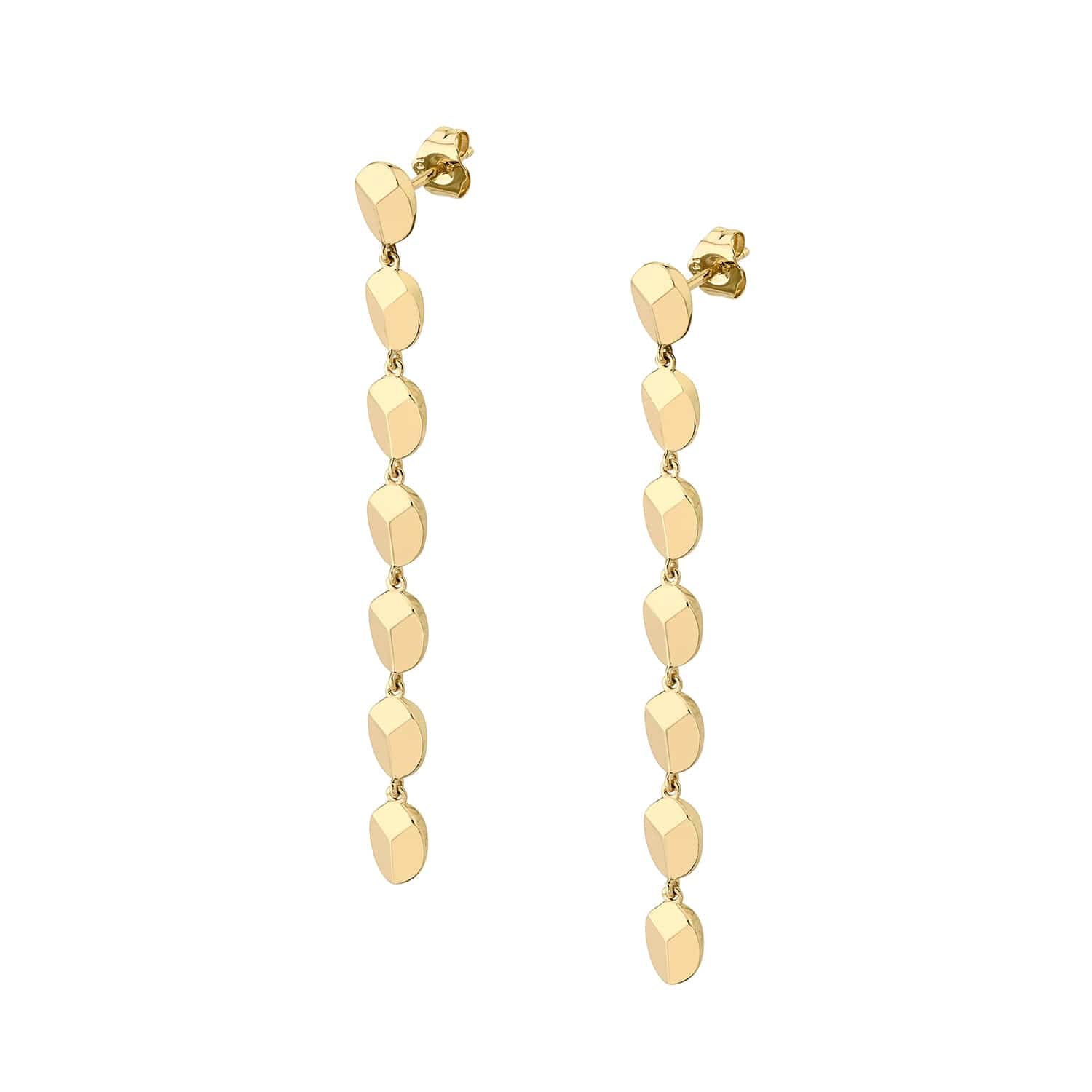MICHAEL M Earrings 14K Yellow Gold Carve Drop Earrings ER459YG