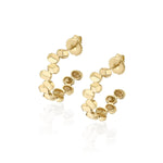 MICHAEL M Earrings 14K Yellow Gold Carve Small Repeat Shape Hoop ER466YG