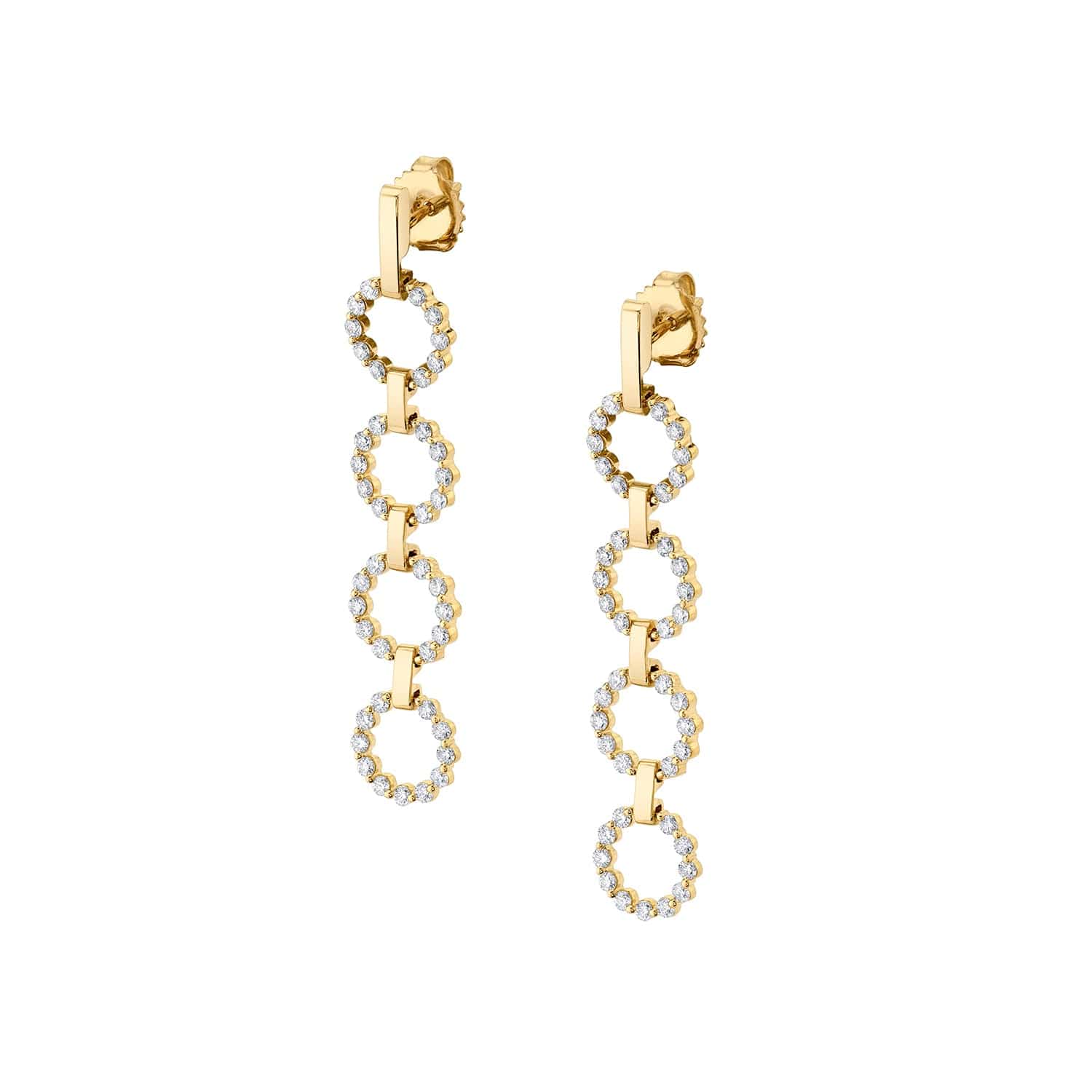 MICHAEL M Earrings 14K Yellow Gold Cloud Drop Earrings ER385YG