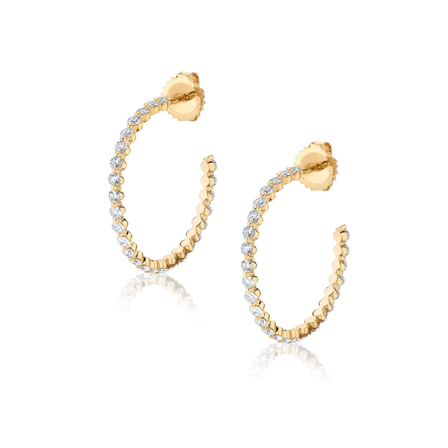 MICHAEL M Earrings 14K Yellow Gold Cloud Hoop ER390YG