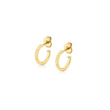 MICHAEL M Earrings 14K Yellow Gold Foundation Huggie Hoop ER376YG