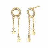 MICHAEL M Earrings 14K Yellow Gold Mini Star Drop Diamond Earrings ER271YG
