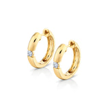 MICHAEL M Earrings 14K Yellow Gold Orb Split Huggies ER524