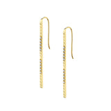 MICHAEL M Earrings 14K Yellow Gold Pavé Foundation Bar Earring ER370YG