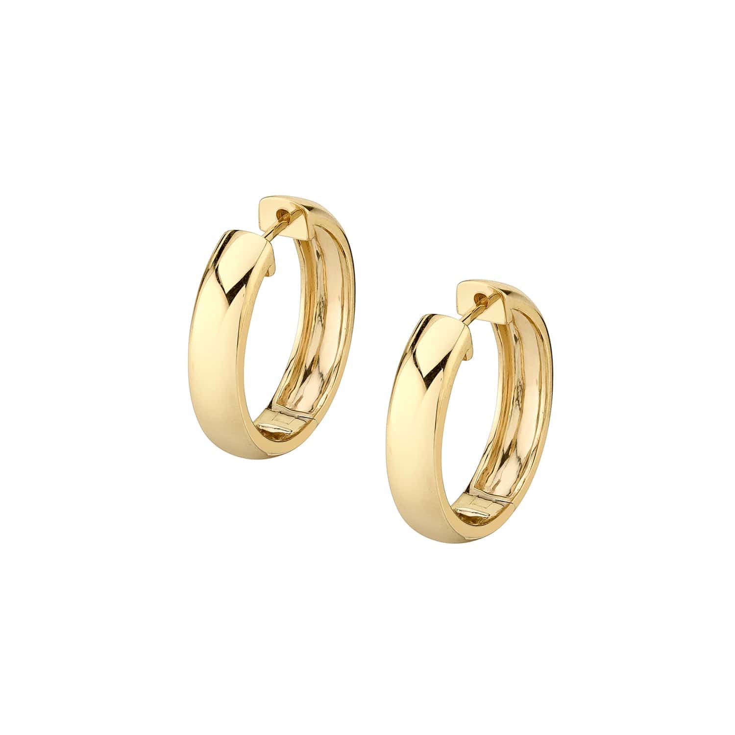 MICHAEL M Earrings 14K Yellow Gold Signature 4mm Huggies ER443YG