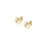 MICHAEL M Earrings 14K Yellow Gold Signature Stud White/Yellow Gold ER436YG