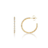 MICHAEL M Earrings Cloud Alternating Hoop