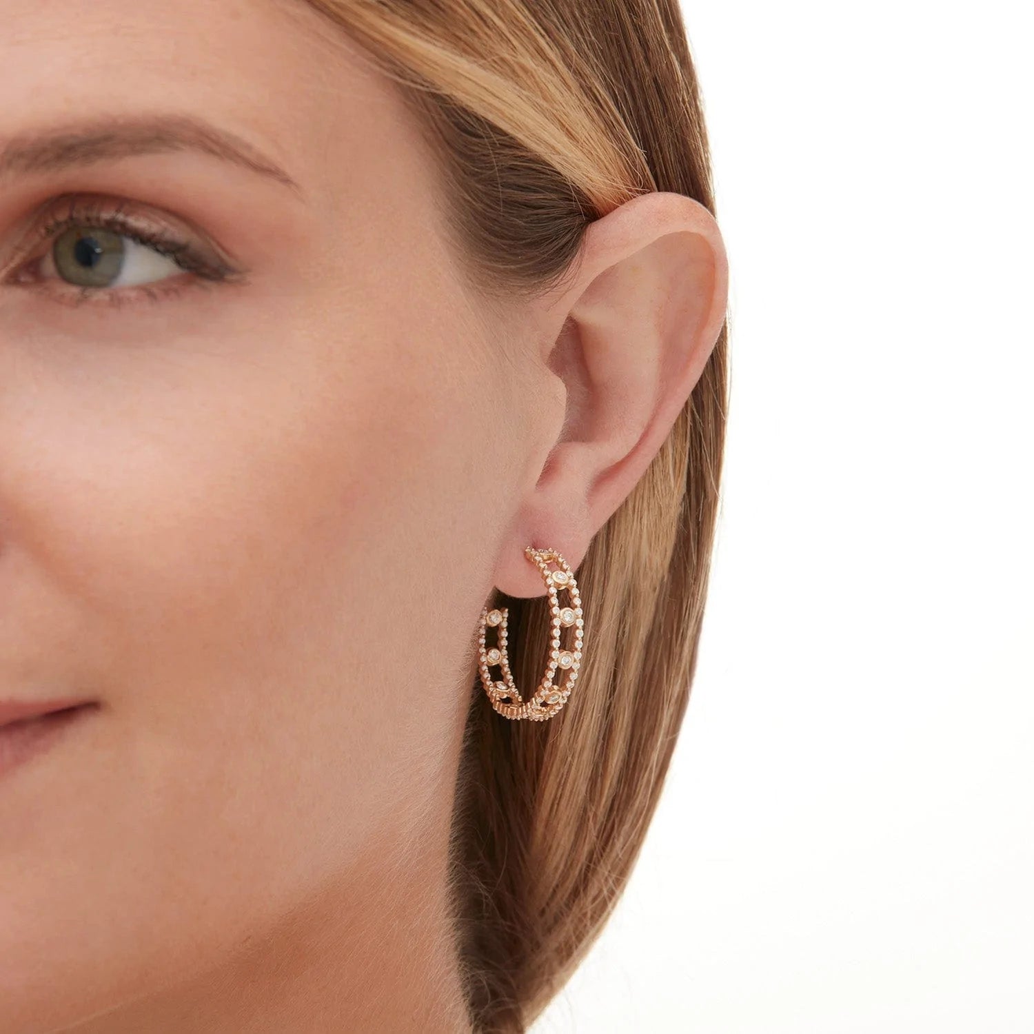 MICHAEL M Earrings Cloud Stacked Hoop