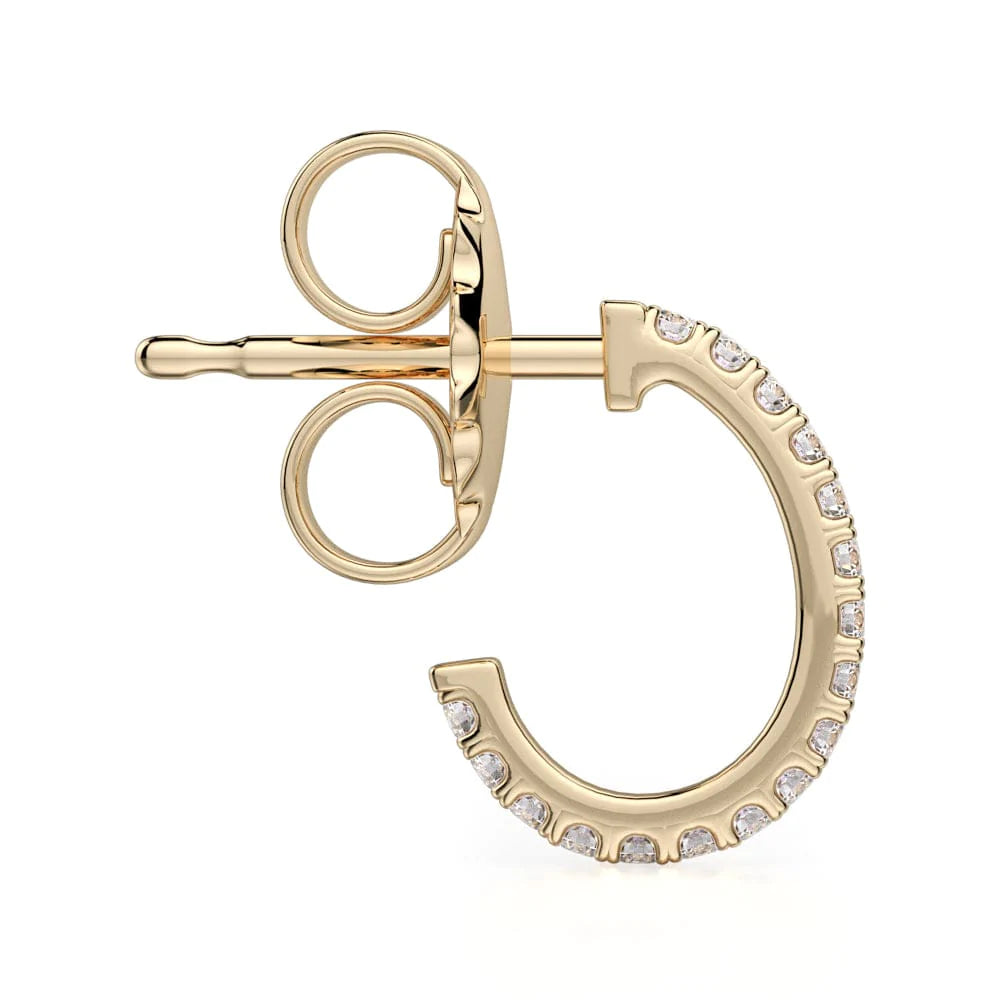 MICHAEL M Earrings Diamond Huggie Hoop Earrings