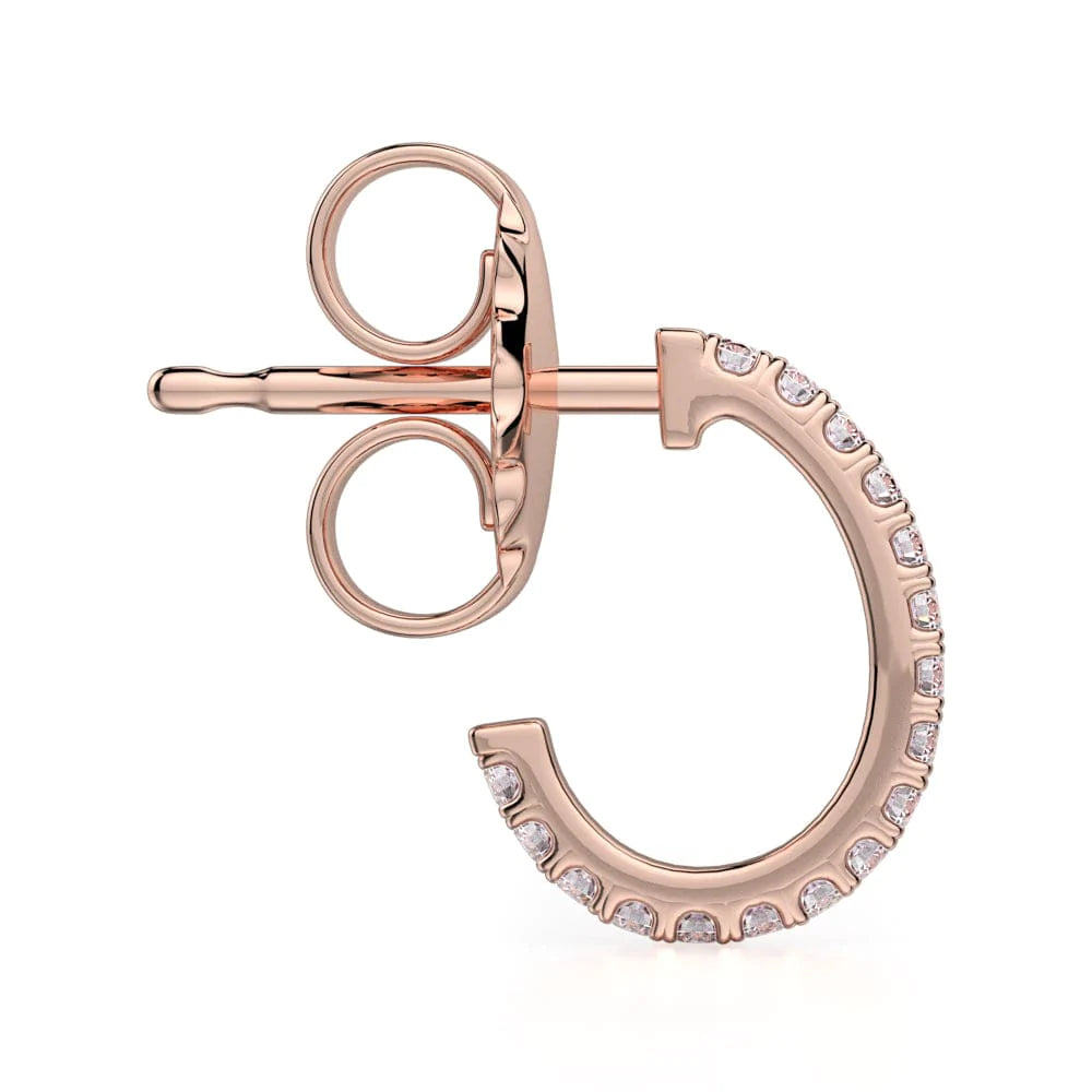 MICHAEL M Earrings Diamond Huggie Hoop Earrings