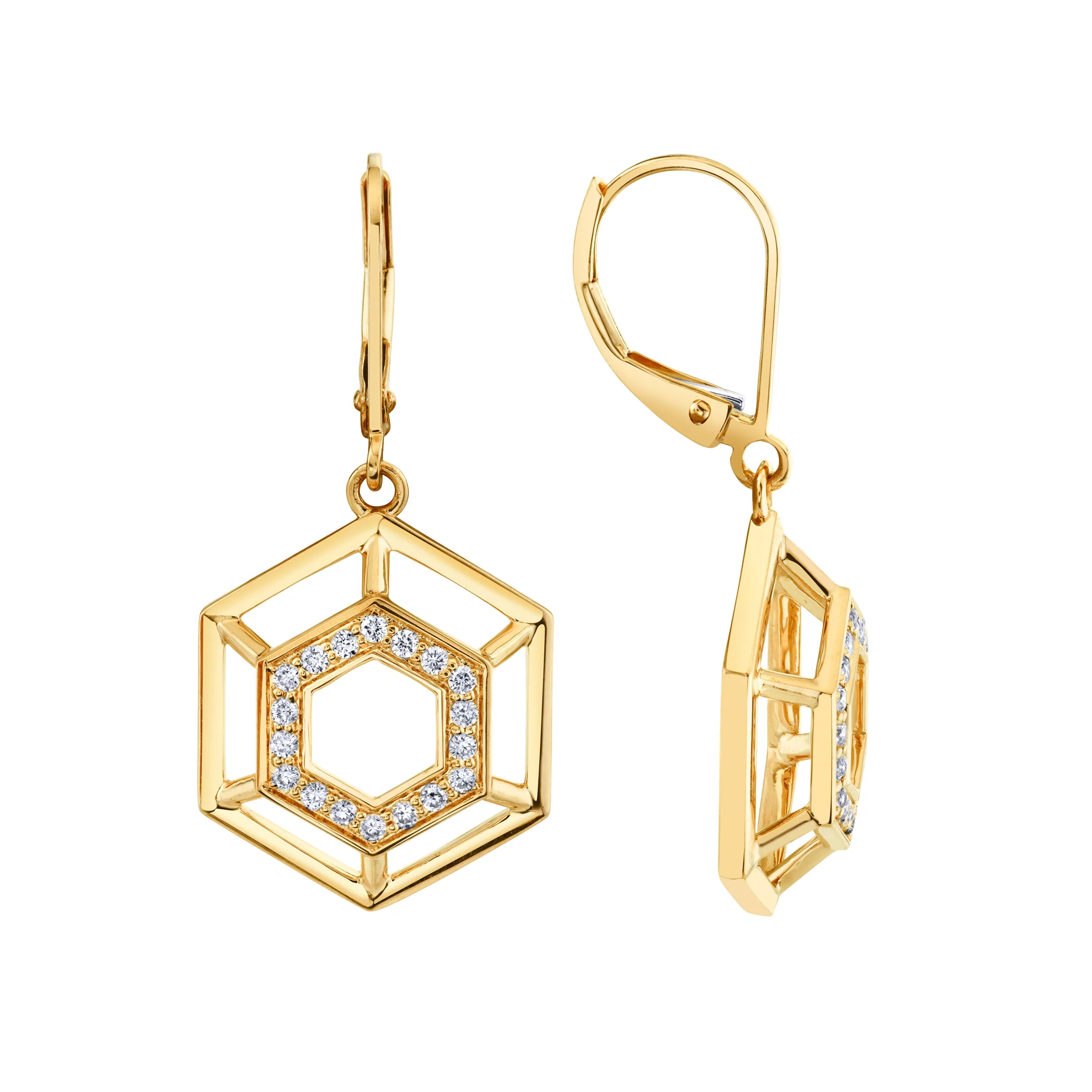 MICHAEL M Earrings Hex Truss Dangle Earrings