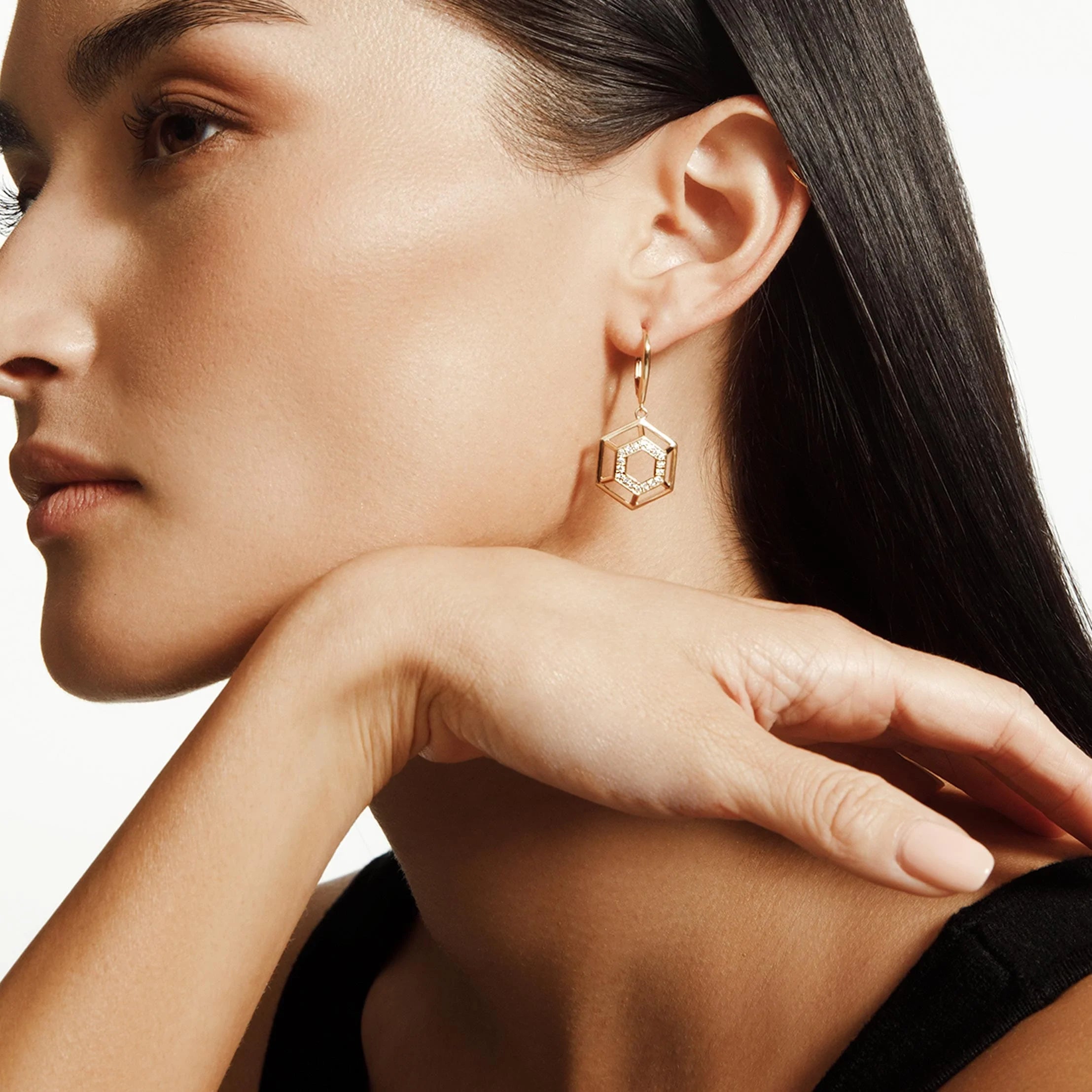 MICHAEL M Earrings Hex Truss Dangle Earrings