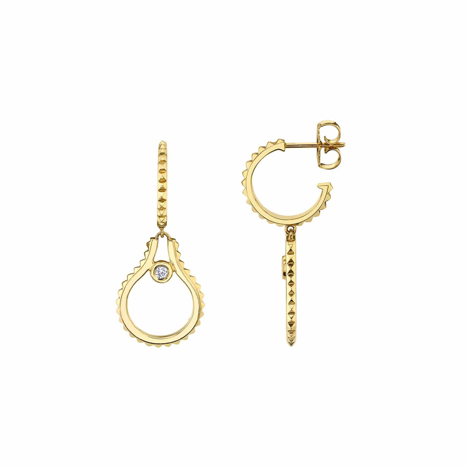 MICHAEL M Earrings Mini Signature MM Tetra Earring