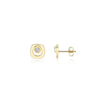 MICHAEL M Earrings Signature Stud White/Yellow Gold