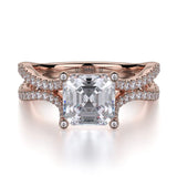 MICHAEL M Engagement Rings 18K Rose Gold Defined R725-2 R725-2RG