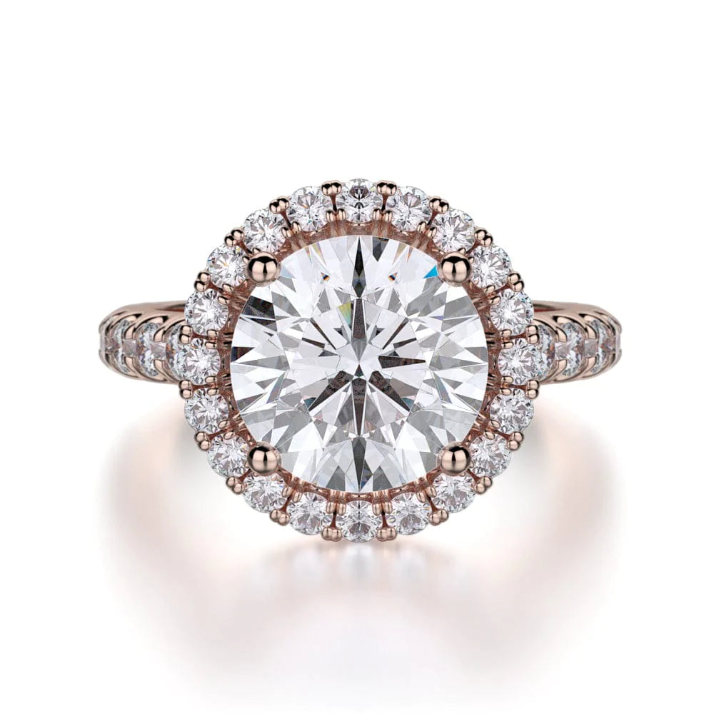 MICHAEL M Engagement Rings 18K Rose Gold Europa R320L-3 R320L-3RG