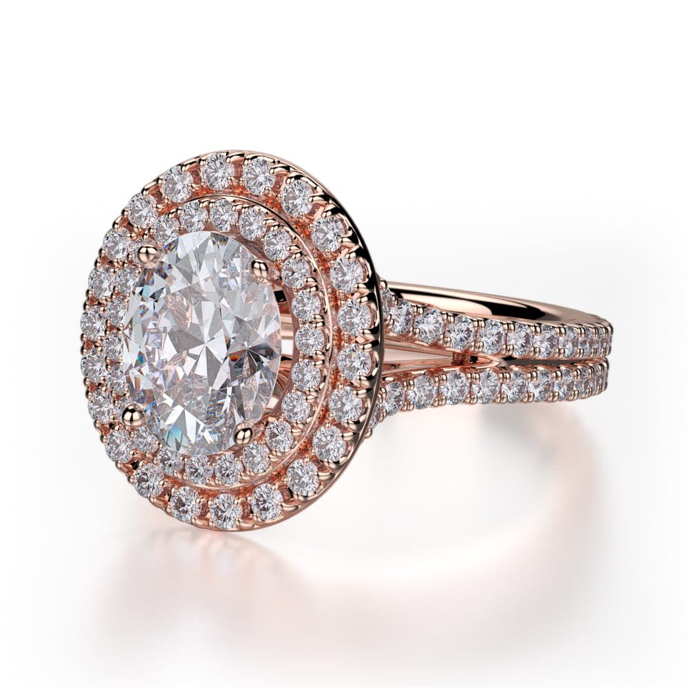 MICHAEL M Engagement Rings 18K Rose Gold Europa R689-2 R689-2RG