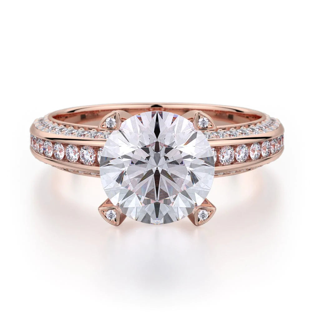 MICHAEL M Engagement Rings 18K Rose Gold Love R457-2 R457-2RG