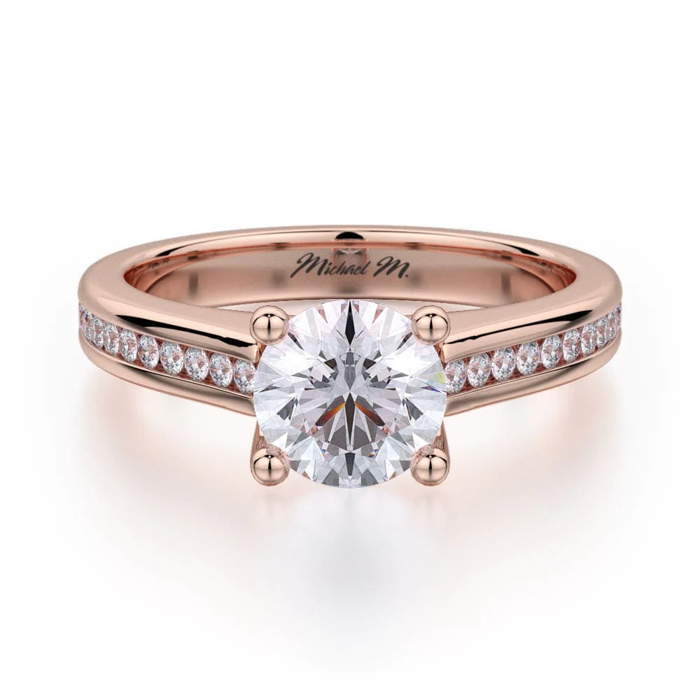 MICHAEL M Engagement Rings 18K Rose Gold Love R461S-1 R461S-1RG