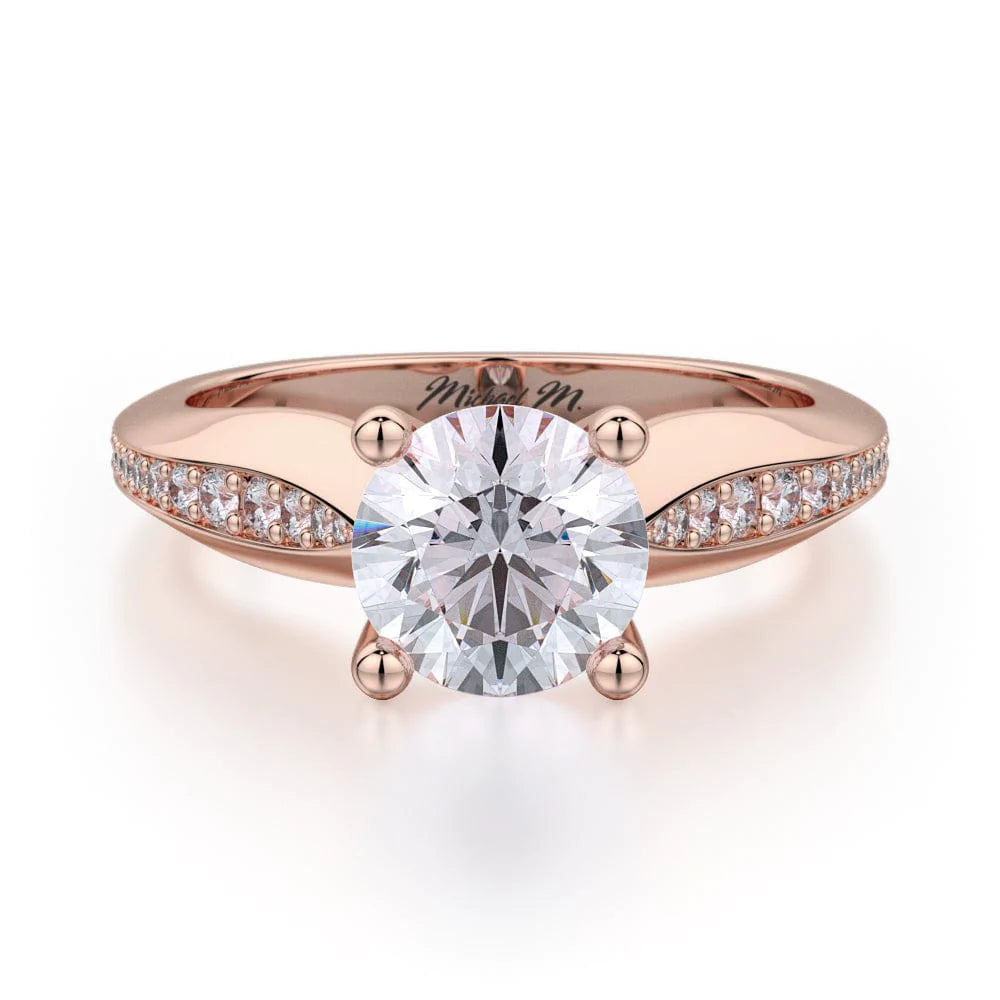 MICHAEL M Engagement Rings 18K Rose Gold Love R686-1 R686-1RG