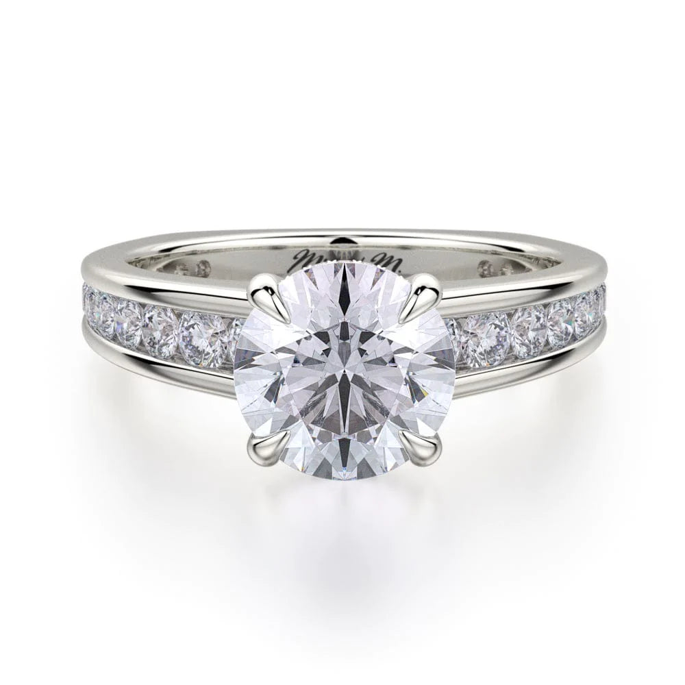 MICHAEL M Engagement Rings 18K White Gold Crown R705-2 R705-2WG