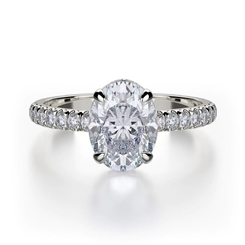 MICHAEL M Engagement Rings 18K White Gold Crown R715-2 R715-2WG