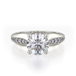 MICHAEL M Engagement Rings 18K White Gold Crown R733-1.5 R733-1.5WG