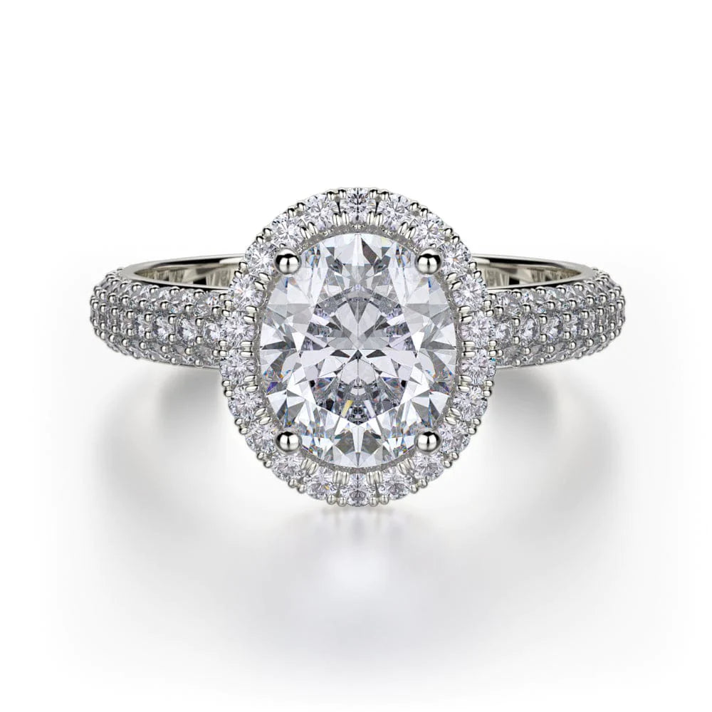 MICHAEL M Engagement Rings 18K White Gold Defined R730-2 R730-2WG