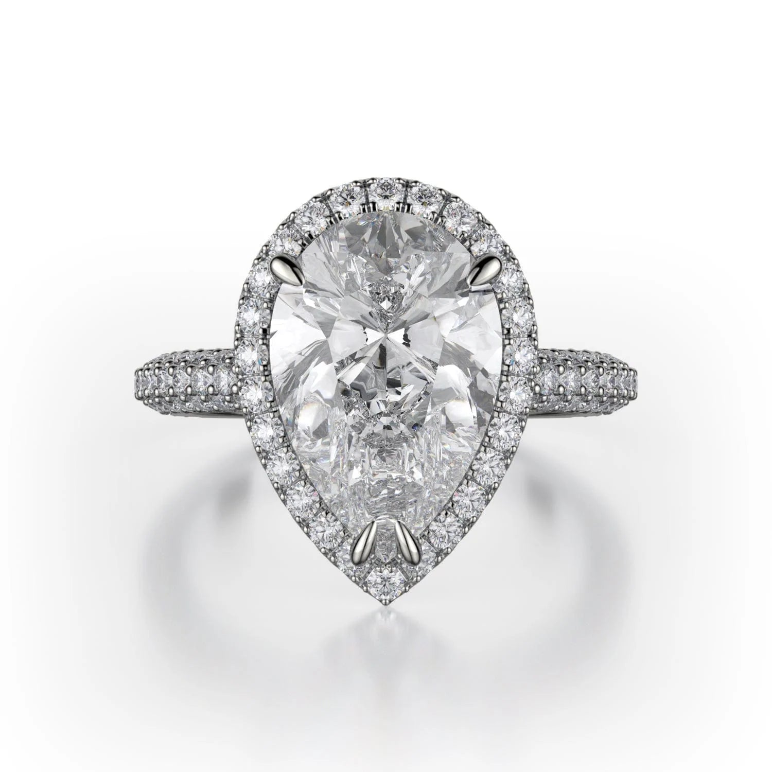 MICHAEL M Engagement Rings 18K White Gold Defined R730-2PR R730-2PR-WG