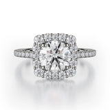 MICHAEL M Engagement Rings 18K White Gold Defined R784-2 R784-2WG