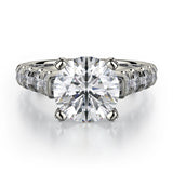 MICHAEL M Engagement Rings 18K White Gold Europa R255-2 R255-2WG