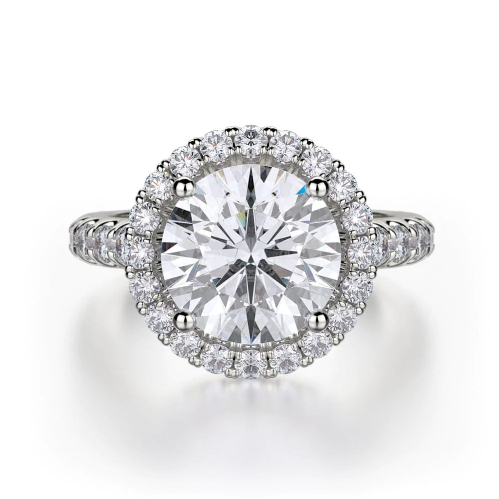 MICHAEL M Engagement Rings 18K White Gold Europa R320L-3 R320L-3WG