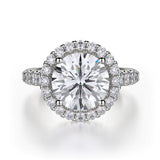 MICHAEL M Engagement Rings 18K White Gold Europa R320L-3 R320L-3WG