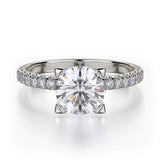 MICHAEL M Engagement Rings 18K White Gold Europa R371-1 R371-1WG
