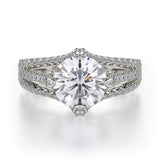 MICHAEL M Engagement Rings 18K White Gold Europa R439-2 R439-2WG