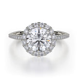 MICHAEL M Engagement Rings 18K White Gold Europa R440S-1 R440S-1WG