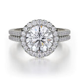 MICHAEL M Engagement Rings 18K White Gold Europa R456-2 R456-2WG