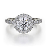 MICHAEL M Engagement Rings 18K White Gold Europa R494-1 R494-1WG