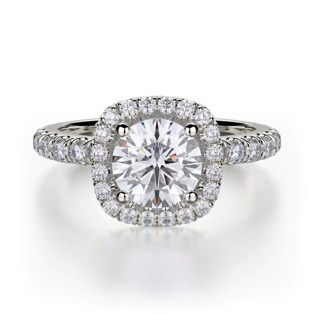 MICHAEL M Engagement Rings 18K White Gold Europa R536-1 R536-1WG