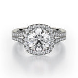 MICHAEL M Engagement Rings 18K White Gold Europa R783-2