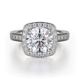 MICHAEL M Engagement Rings 18K White Gold Love R378-2 R378-2WG
