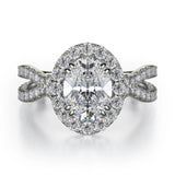 MICHAEL M Engagement Rings 18K White Gold Love R454-2 R454-2WG