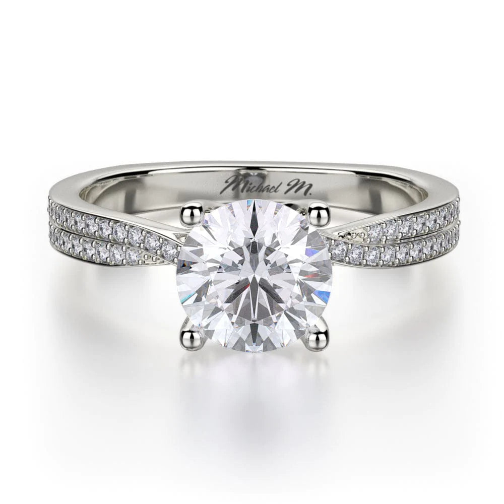 MICHAEL M Engagement Rings 18K White Gold Love R694-1 R694-1WG