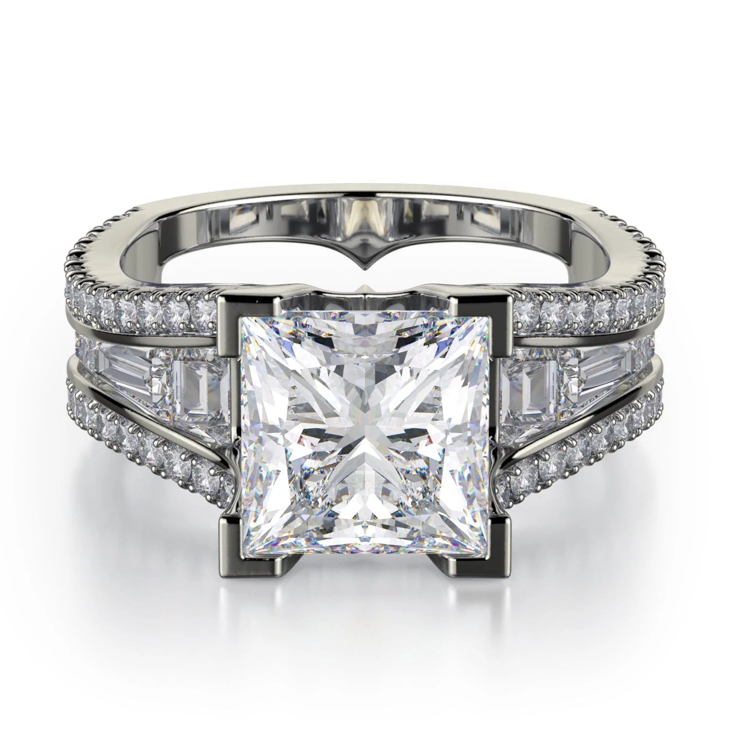 MICHAEL M Engagement Rings 18K White Gold Monaco R602-3 R602-3WG