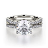 MICHAEL M Engagement Rings 18K White Gold Monaco R612-2 R612-2WG