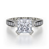 MICHAEL M Engagement Rings 18K White Gold Princess R431-2 R431-2WG